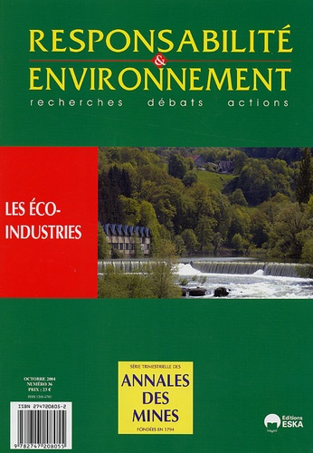 Responsabilité & environnement N° 36, Octobre 2004 : Les éco-industries