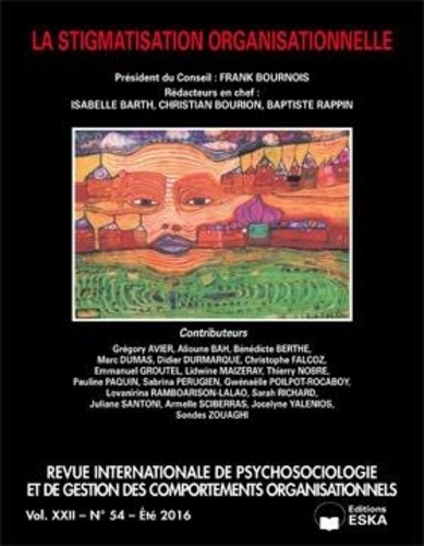 Revue internationale de psychosociologie N° 54, été 2016 : La stigmatisation organisationnelle