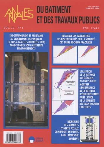 Annales du bâtiment et des travaux publics Volume 70 N° 4/2018