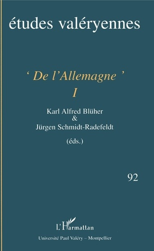 Etudes valéryennes N° 92 : "De l'Allemagne" 1