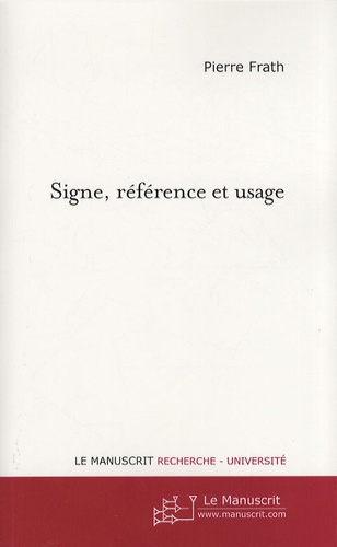Signe, référence et usage
