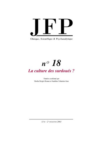 Journal Français de Psychiatrie N° 18 : La culture des surdoués ?