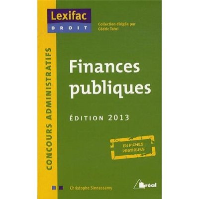 Finances publiques . Edition 2013