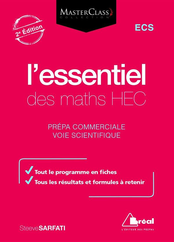 L'essentiel des maths HEC. Voie scientifique, 2e édition