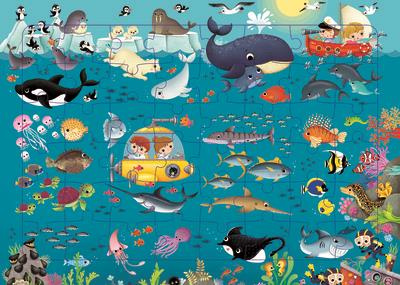 N.1 ANIMAUX DES OCEANS - 48 PIECES