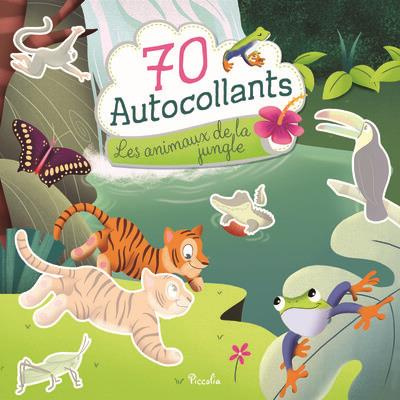 70 autocollants les animaux de la jungle
