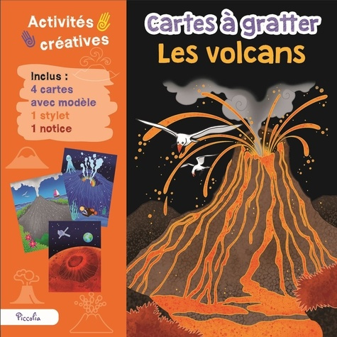 Les volcans. Inclus : 4 cartes avec modèle, 1 stylet, 1 notice