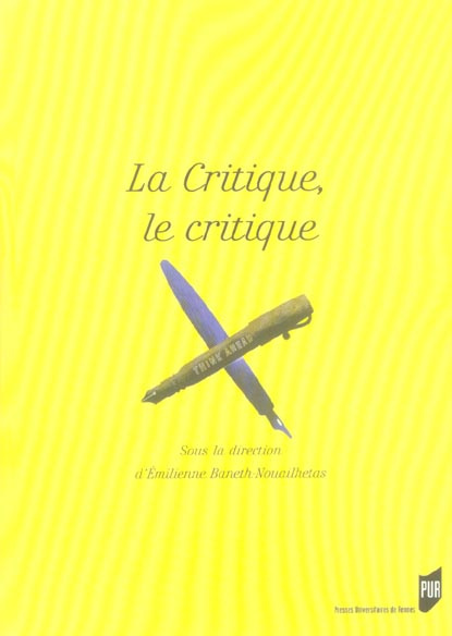 La critique, le critique