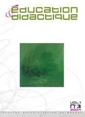Education & didactique Volume 1 N° 3/2007