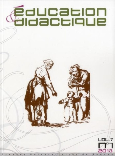 Education & didactique Volume 7 N° 1, 2013