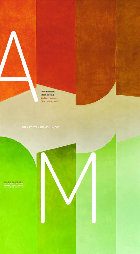 David Tremlett à l'orangerie de l'hôtel de Sully. Wall in 27 sections (Mur en 27 section)