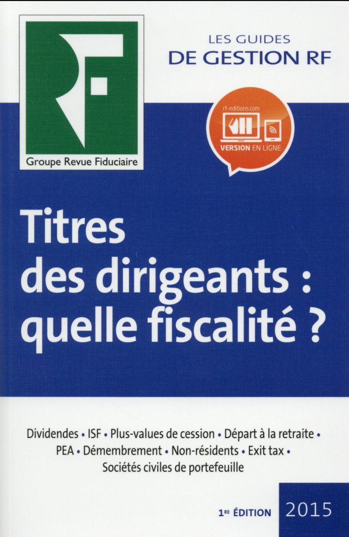 TITRES DES DIRIGEANTS QUELLE FISCALITE