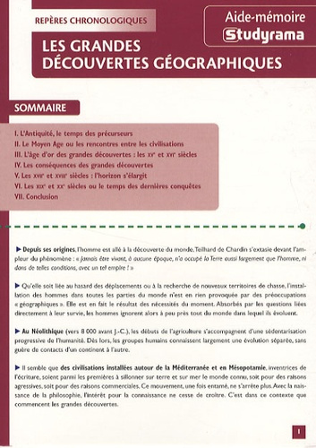 Les grandes découvertes géographiques