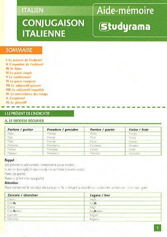 Conjugaison italienne