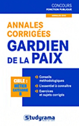 Annales corrigées gardien de la paix