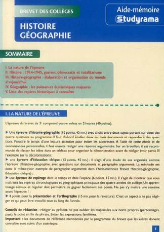 Histoire / Géographie