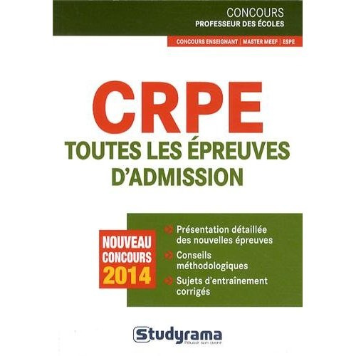 CRPE toutes les épreuves d'admission