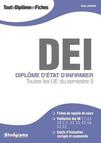Diplôme d'Etat d'infirmier. Toutes les UE du semestre 3