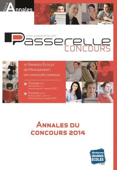 Annales Passerelle ESC concours 2014. Sujets et corrigés officiels