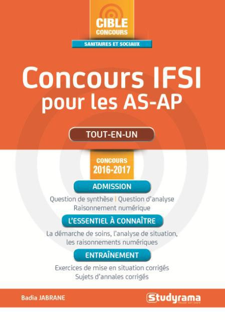 Concours IFSI pour les AS-AP. Edition 2016-2017