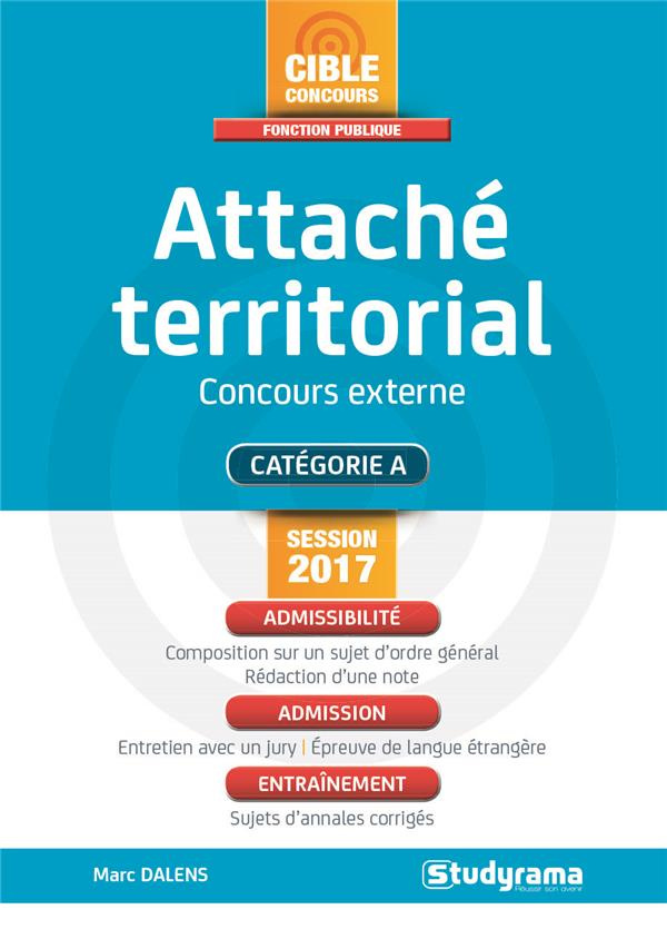 ATTACHE TERRITORIAL - CONCOURS EXTERNE - CONCOURS 2016