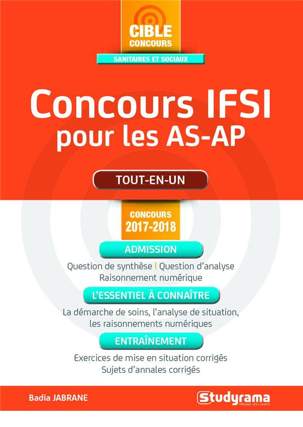 Concours IFSI pour les AS-AP. Edition 2017-2018