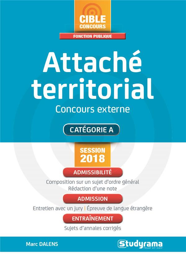 Attaché territorial. Concours externe, Edition 2018