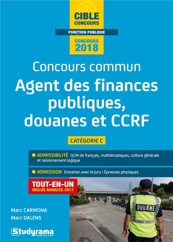 Concours commun agent administratif principal des finances publiques, des douanes et de la CCRF de 2