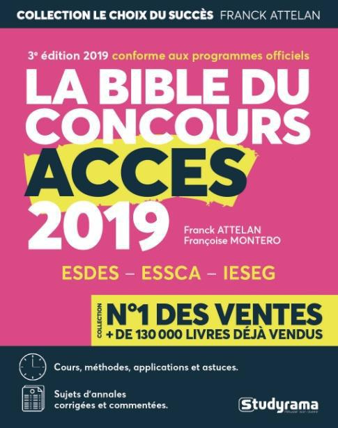 La bible du concours Accès. Edition 2019