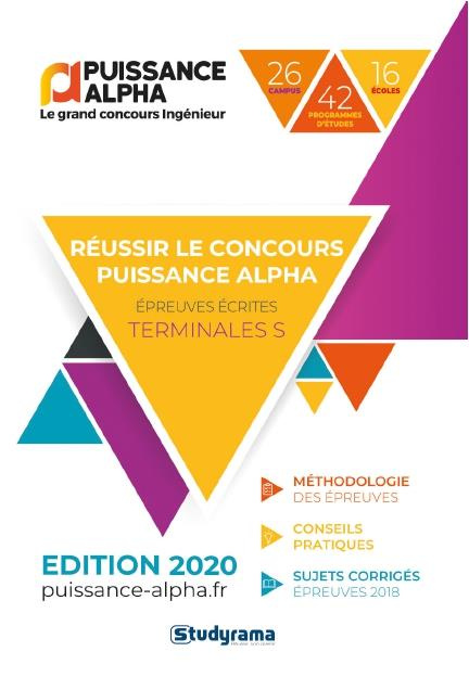 Annales officielles Puissance Alpha. Concours post-bac, Edition 2020