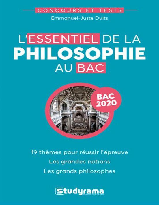 L'essentiel de la philosophie pour le bac. Edition 2020