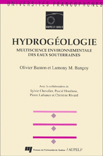 HYDROGEOLOGIE. MULTISCIENCE ENVIRONNEMENTALE DES EAUX SOUTERRAINES