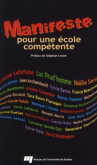 MANIFESTE POUR UNE ECOLE COMPETENTE