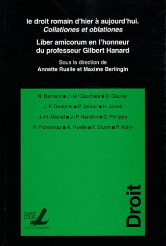 DROIT ROMAIN D HIER A AUJOURD HUI