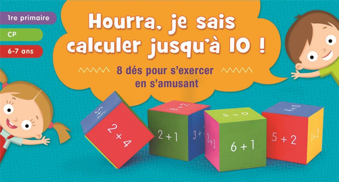 Hourra, je sais calculer jusqu'a 10 ! Cubes en boîte