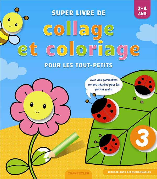 Super livre de collage et coloriage pour les tout-petits