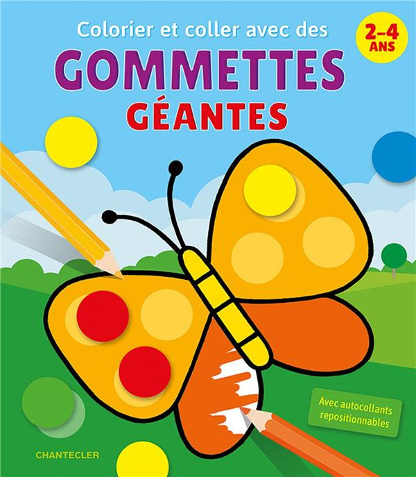 Colorier et coller avec des gommettes géantes. Avec autocollants repositionnables