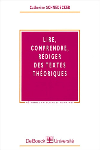 Lire, comprendre, rédiger des textes théoriques