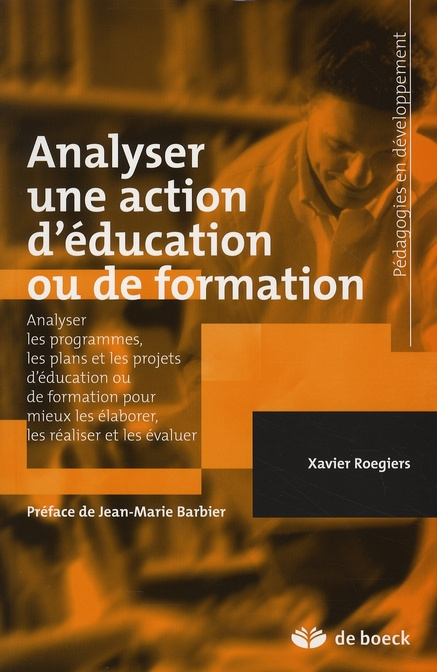 Analyser une action d'éducation ou de formation