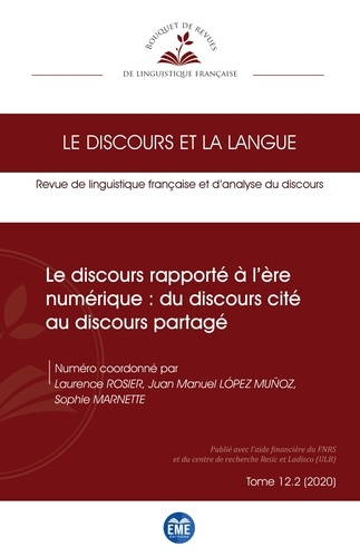 Le discours rapporté à l'ère numérique : du discours cité au discours partagé