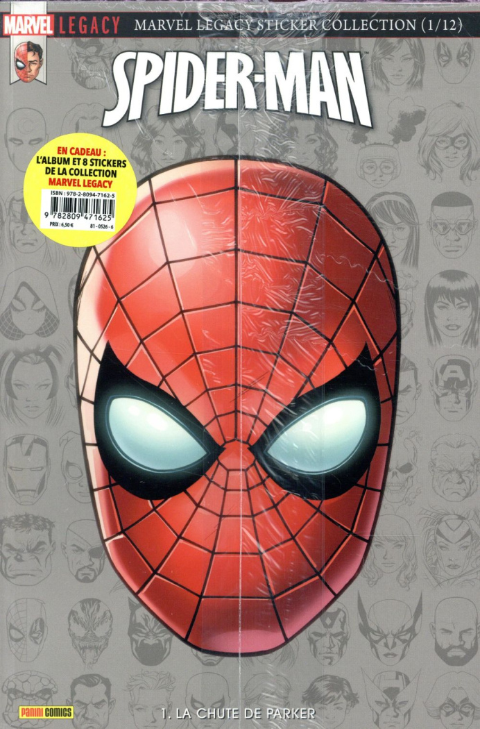 Marvel Legacy : Spider-Man N° 1 : La chute de Parker. Avec l'album et 8 stickers collection