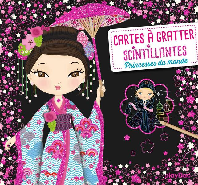 Cartes à gratter scintillantes. Princesses du monde