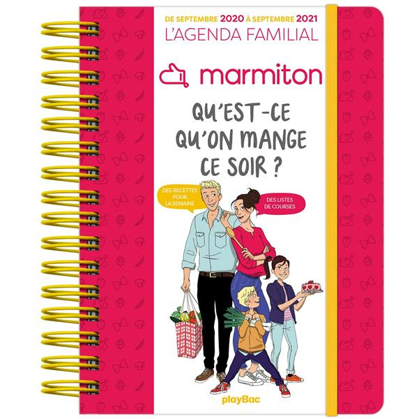 AGENDA QU'EST CE QU'ON MANGE CE SOIR ? AVEC MARMITON 2021 (DE SEPT 2020 A SEPT 2021)