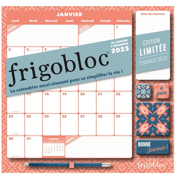 Frigobloc Mensuel. Edition limitée tendance déco, Edition 2023