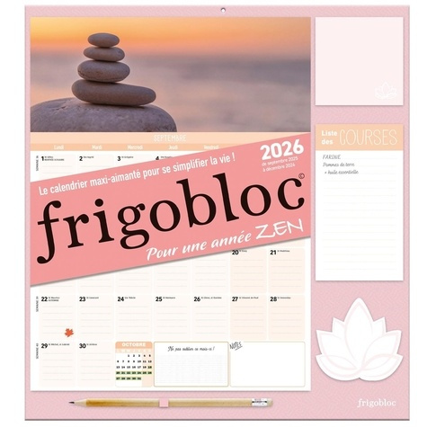 Frigobloc Pour une année Zen. De septembre 2025 à décembre 2026, Edition 2025-2026