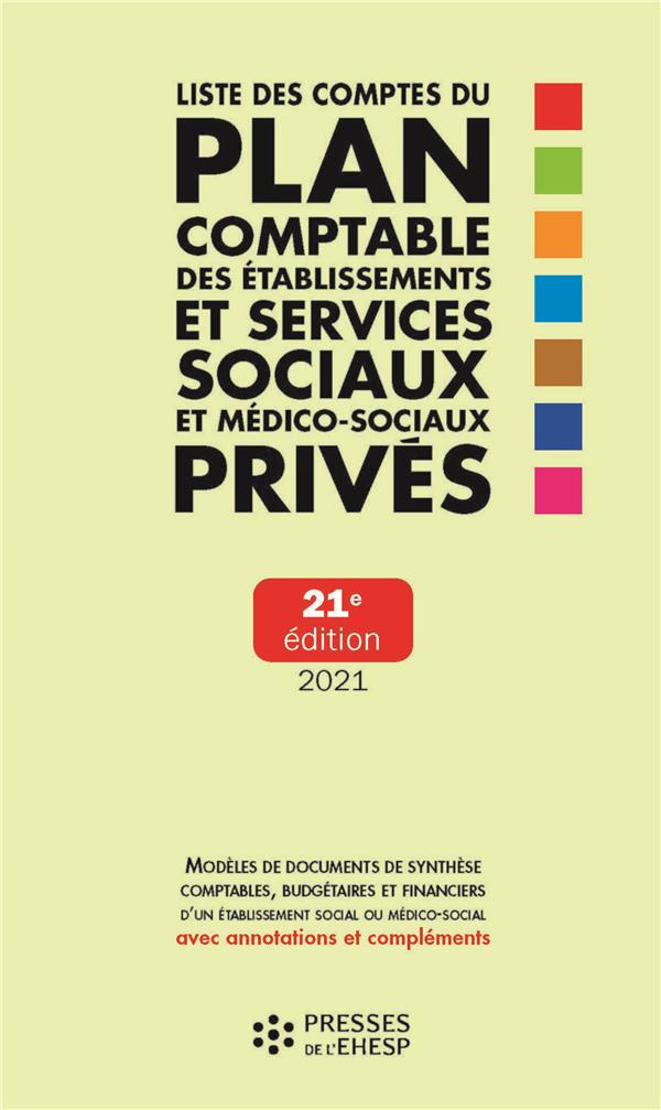 Liste des comptes du plan comptable des établissements et services sociaux et médico-sociaux privés.