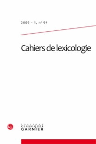 CAHIERS LEXICOLOGIE 2009-1 94
