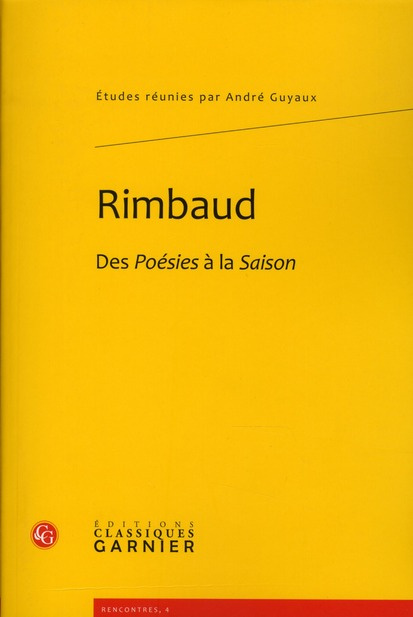 RIMBAUD POESIES SAISON