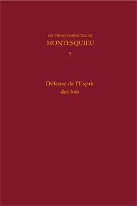 OEUVRES COMPLETES TOME VII - DEFENSE L ESPRITLOIS
