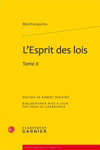 L ESPRIT DES LOIS TOME II